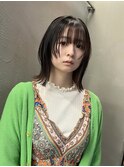 【GEEKS渋谷】ボブウルフ/フェイスレイヤー/グレージュ/10代20代
