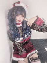 オズ 梅田店(OZ)&nbsp;#ネイビー#シルバー#メッシュ#エクステ#地雷#量産#コンカフェ嬢