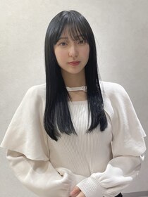 フレーム 博多店(FRAME) 韓国風ブルーブラック×黒髪顔まわりレイヤー【福岡/博多】