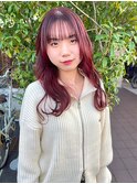 似合わせパーマ/艶カラー/ピンクブラウン