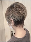 ブルーグレージュ/オリーブベージュ+くすみブルー