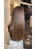 韓国くびれロング ダークグレージュ 髪質改善