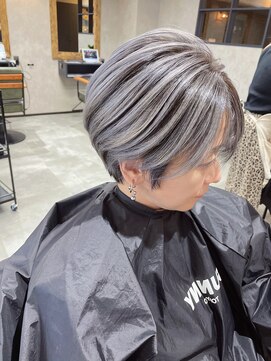 サニー 渋谷(SUNNY) バレイヤージュ、ハイライト、ショート、グレージュ