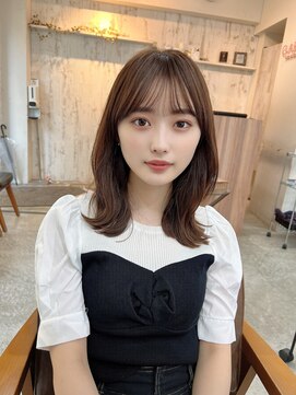 ガーデン 渋谷(GARDEN) くびレイヤー前髪ありイメチェンアンブレラカラーこなれミディ