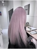 イメチェン/ホワイトブロンド/外ハネボブ/ワイドバング/渋谷