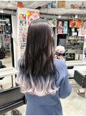 葛葉ホワイトシルバーアッシュグラデーションカラー