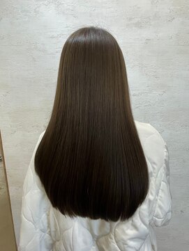 アンジェリカ(Angelica Total Beauty Lifestyle Design) オリーブベージュ艶髪カラー髪質改善カット