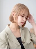 顎ライン小顔ボブ