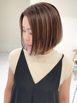 ネイロ バイ ジルブラン 葛西(NeiRo by JIL BLAN)&nbsp;ハイライト白髪ぼかしダブルカラーインナーカラーショートボブ