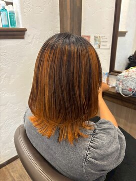 アミリー ひたち野うしく店(Amily) ハイライトバレイヤージュダブルカラーケアブリーチ20代30代