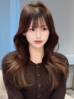 マインバイアフロートギンザ(MYNE by AFLOAT GINZA)&nbsp;レイヤーカット/顔周りカット/ショコラブラウン/韓国ヘア