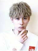 恵比寿メンズブリーチ束感マッシュショート