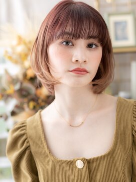 カバーヘア ブリス 北浦和(COVER HAIR bliss) グラデーションカラー/デザインカラー/ピンクブラウン/丸みボブg