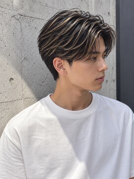 ネオリーブ モカ 川崎チネチッタ店(Neolive mocca) センターパート×コントラストハイライト