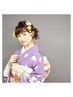 《卒業式・謝恩会》ヘアセット+袴着付け　￥11,550 ご予約はお電話のみ