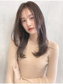 ナチュラルベージュハイレイヤーロング_マロンベージュ_45267