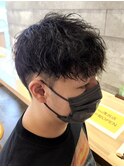 ツイストスパイラルパーママッシュメンズパーマ波巻きパーマ
