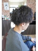 マッシュ×ツイストスパイラルパーマ