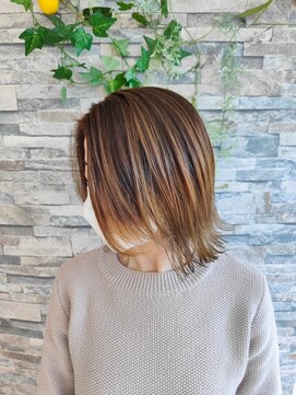 アイビー ヘアーアンドパーソナルカラー(I'B Hair & Personal Color) バレイヤージュ×ゴールドベージュ