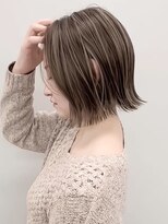 ノウル 中野(NoWL)&nbsp;ボブショート中野グレージュハイライトケアブリーチイルミナ