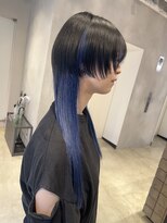 エイト ヘアサロン 渋谷本店(EIGHT)&nbsp;【インナーカラー】ロングウルフ×ブルーインナー