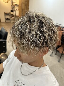ルートヘアー(Root Hair) White mesh×twist spiral