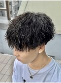 メンズカット×縦落ちツイストスパイラル
