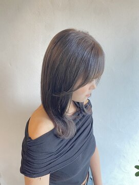 トワ(toi) オリーブグレージュ/暗髪カラー/ブリーチなしカラー/横浜/横浜駅