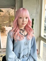 ヲタク(wotaku.)&nbsp;ピンクカラーピンクヘアホワイトピンクハイトーンダブルカラー