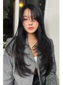 シアーブラック　レイヤーカット 【韓国ヘア 大阪 梅田】
