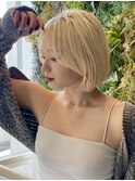 プチ韓国風×切りっぱなしボブ