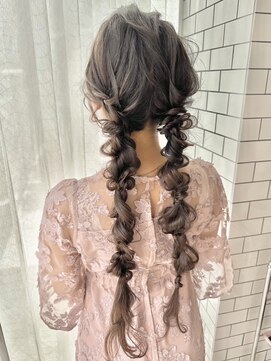 チャオ バイ ミチ(Chao by MICHI) 【ChaoMICHI yu-ka】結婚式 お呼ばれヘア 編みおろしツイン