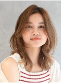 20代30代大人かわいいダブルカラーくせ毛風パーマ乾かすだけ