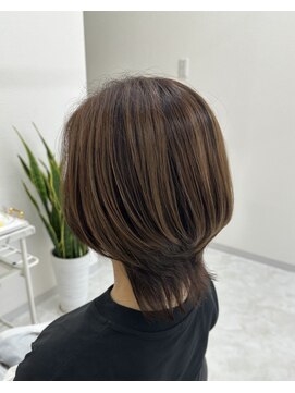 ヘアーメイク クーラ 行橋店(Hair make CURA) 似合わせカットハイライト白髪染めアッシュベージュ白髪ぼかし