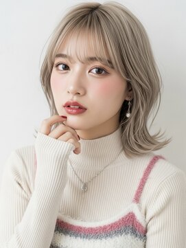 リル 茅ヶ崎(Liru:) くびれヘア/アプリコットオレンジ/ハイライトカラー/茅ヶ崎