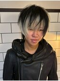 17419ブリーチ＆ダブルカラーフェザーショートエンドカラー