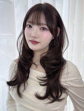 ボタン 熊本(VOTAN) 韓国ヘア/レイヤーカット/前髪/顔まわり/チョコレートブラウン