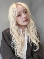 ニコトウキョウ 新宿(nico TOKYO) ホワイトブロンドダブルカラーミルクティーピンクハイトーン韓国