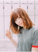 ゆるふわミディアムボブ