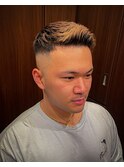 スキンフェード×グラデーションカラー
