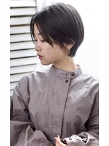 アール 北千住店(ar) チャコールグレー×前髪なしショート/アッシュブラック