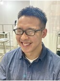 メンズカット/マッシュショート波巻きツイストスパイラルパーマ