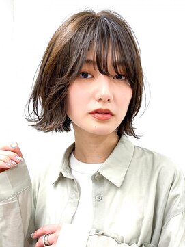 エアー 横浜(AIR) 【長谷川】ゆるふわカールミディアムボブ