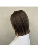 切りっぱなしボブ×ハイライト