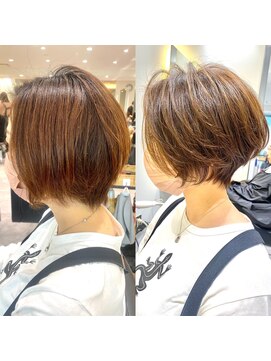 バンプ ギンザ(BUMP GINZA) くびれショート/マロンブラウン/大人ショートボブ／山口