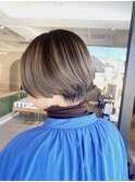 大人可愛い20代30代小顔丸みショートボブマッシュ