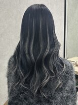 ロウル 渋谷(LOWRL)&nbsp;ブルーブラック/ホワイトエクステハイライト