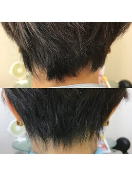 あさひ 襟足の生え癖を馴染ますドライカット　4