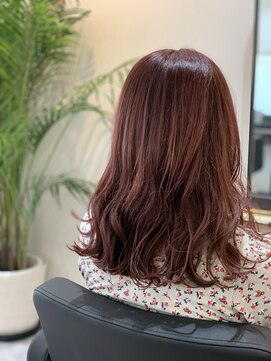 ビオヘアー(bio hair) ゆるふわミディアム×ペオニーピンク