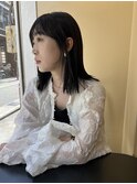 抜け感暗髪ヘアスタイル ◎